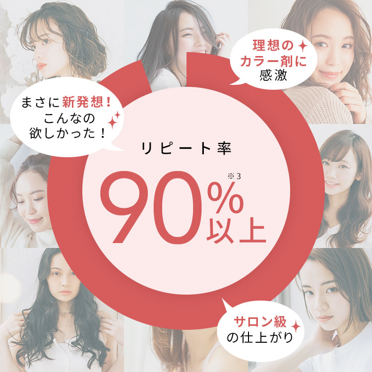 リピート率 90%以上