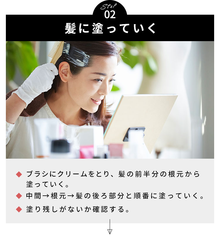 Step02 髪に塗っていく
