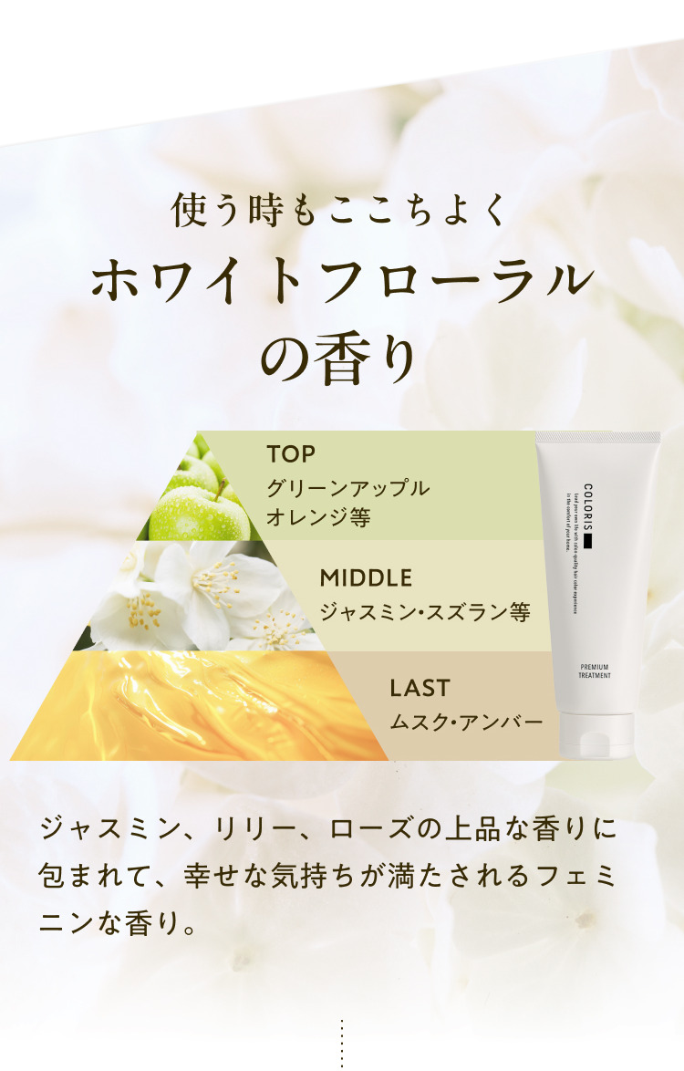 使う時もここちよいホワイトフローラルの香り